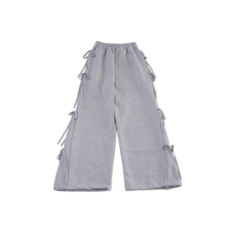 side ribbon sweat pants