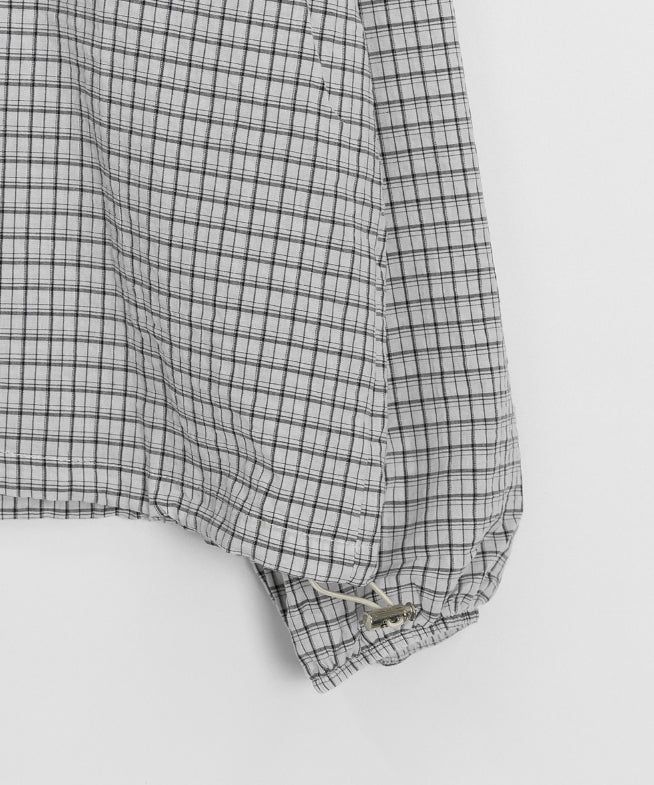 Attil check hood long sleeve shirt