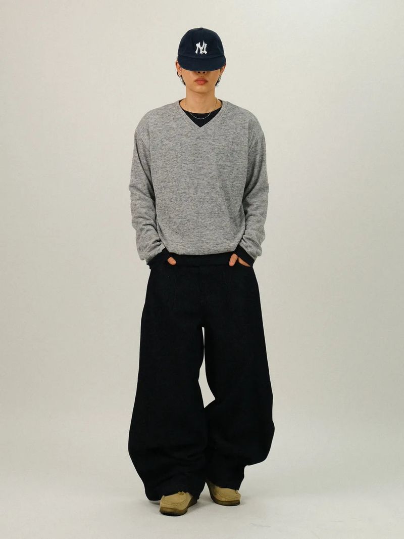 TG Basic Heather V-Neck Knit
