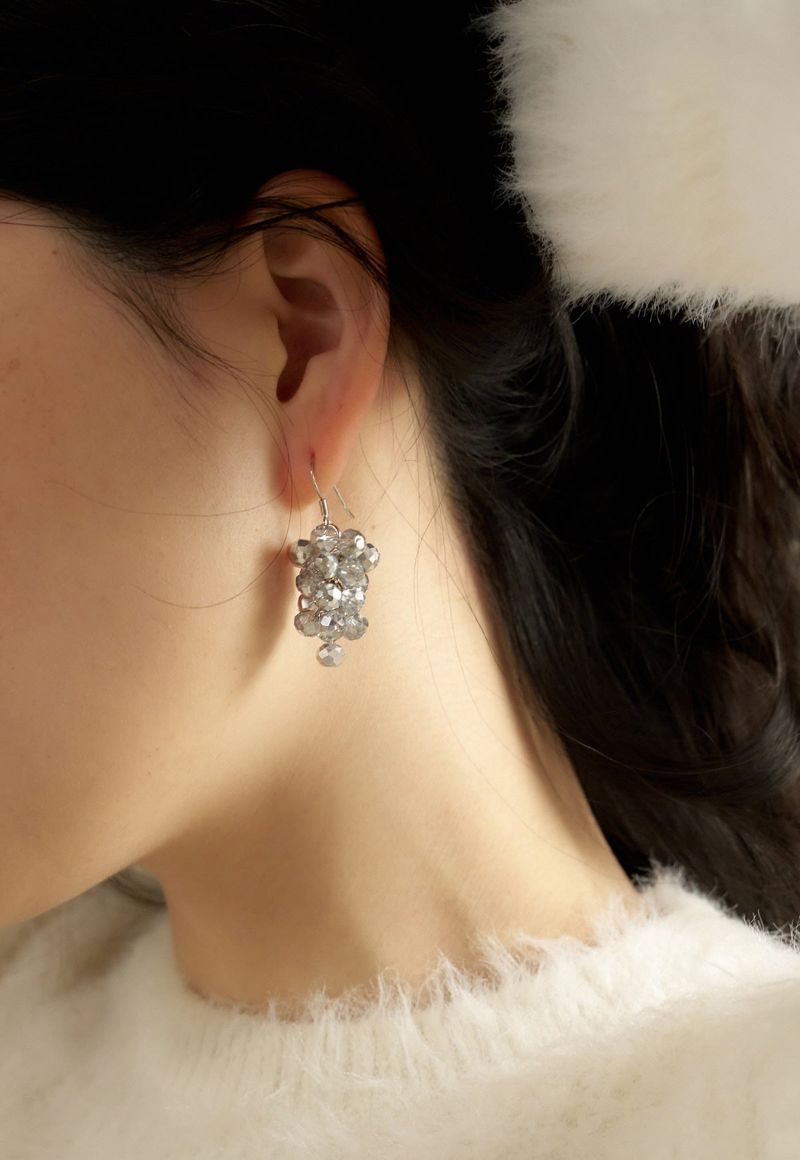 raspberry earring - silver