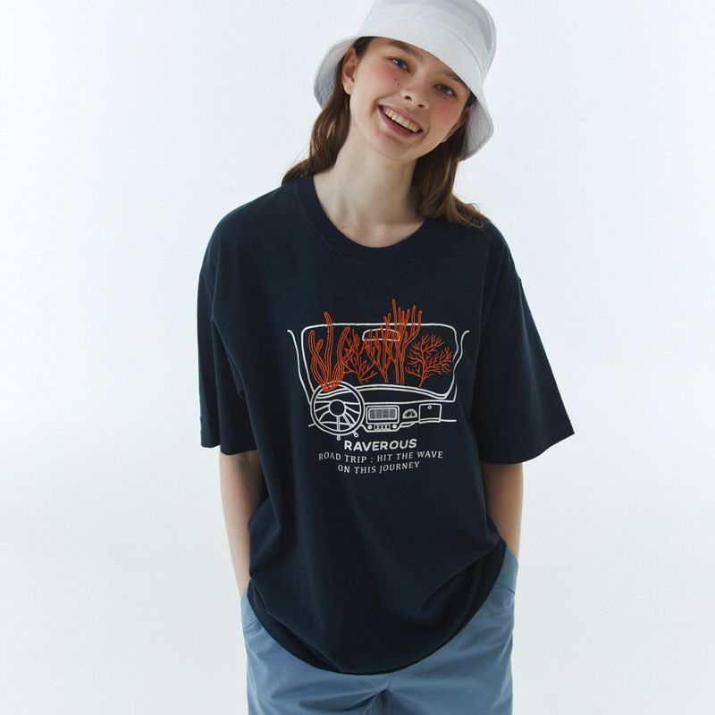 Coral T-Shirt Navy