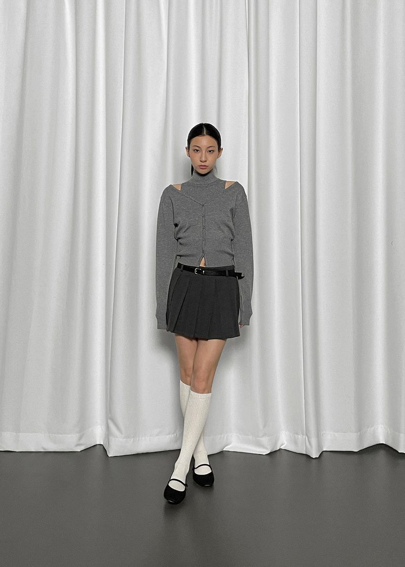 [MADE] PET SET - Knitwear cardigan, turtleneck