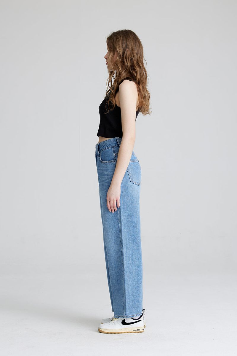 WMNS LOOSEFIT DENIM PANTS BLUE