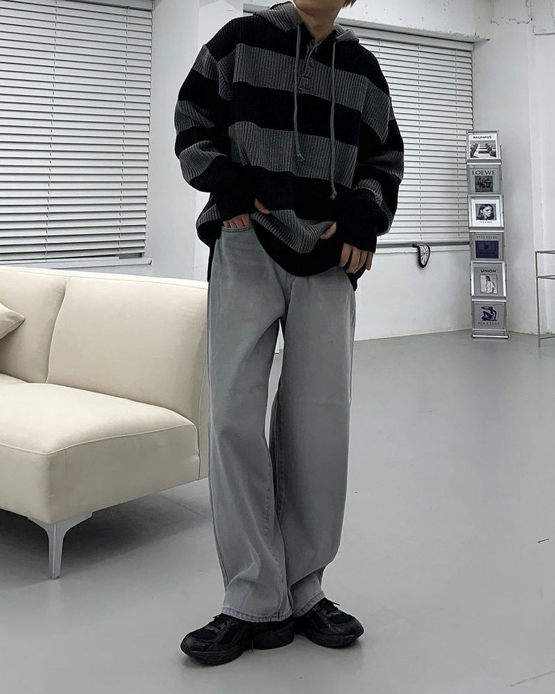 TR2422 Gray Over Wide Denim