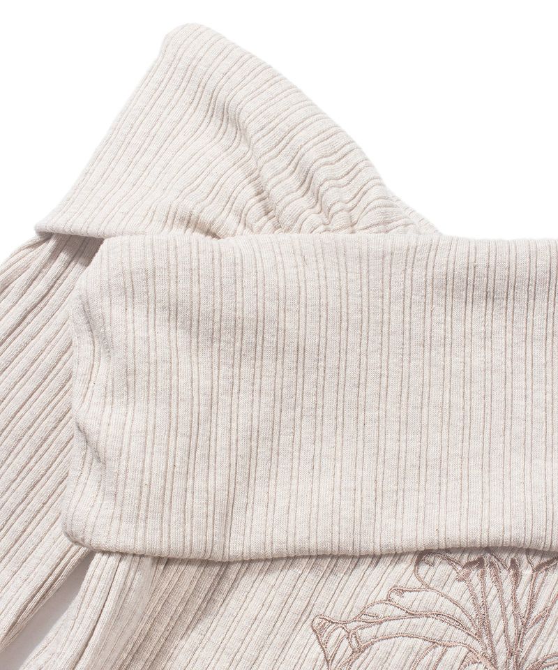 UNBALANCED OFF-SHOULDER TOP_Oatmeal