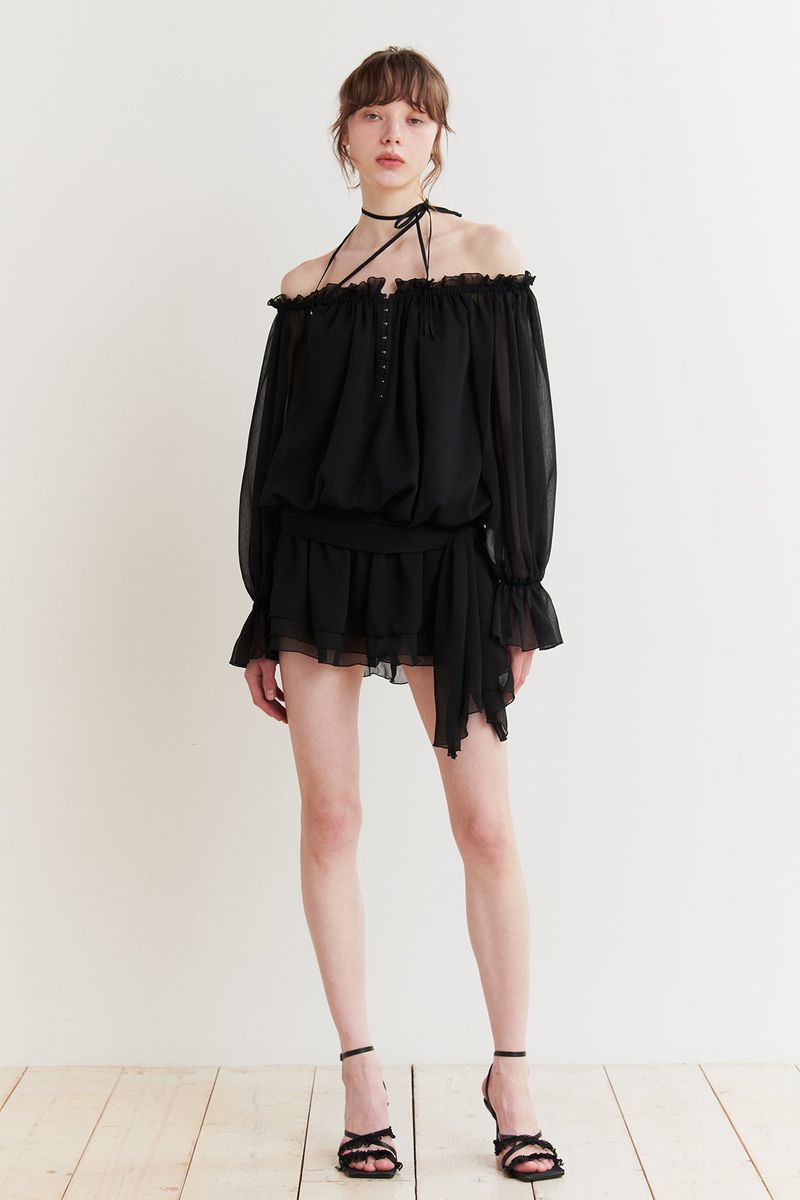 ANGEL HOOK DRESS black