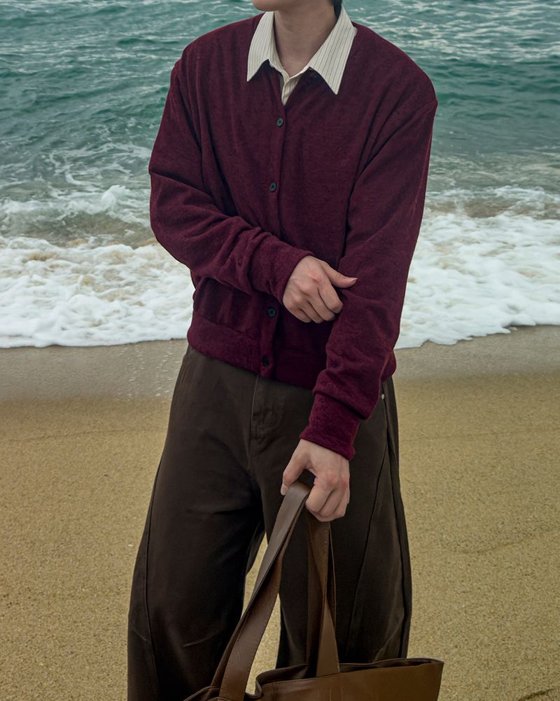 Sage knit minimal cardigan