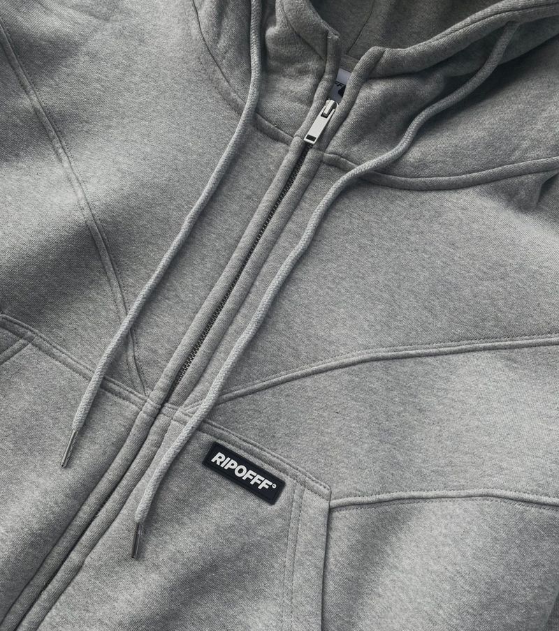 RIPOFFF Boxy Zip Hoodie