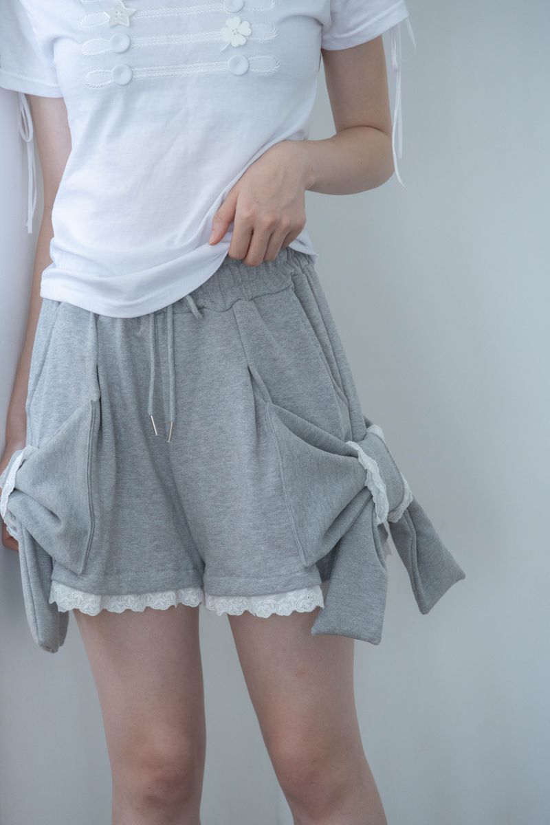 LITALMUTE（リタルミュート）の「big ribbon pants(gray)（Pants）」