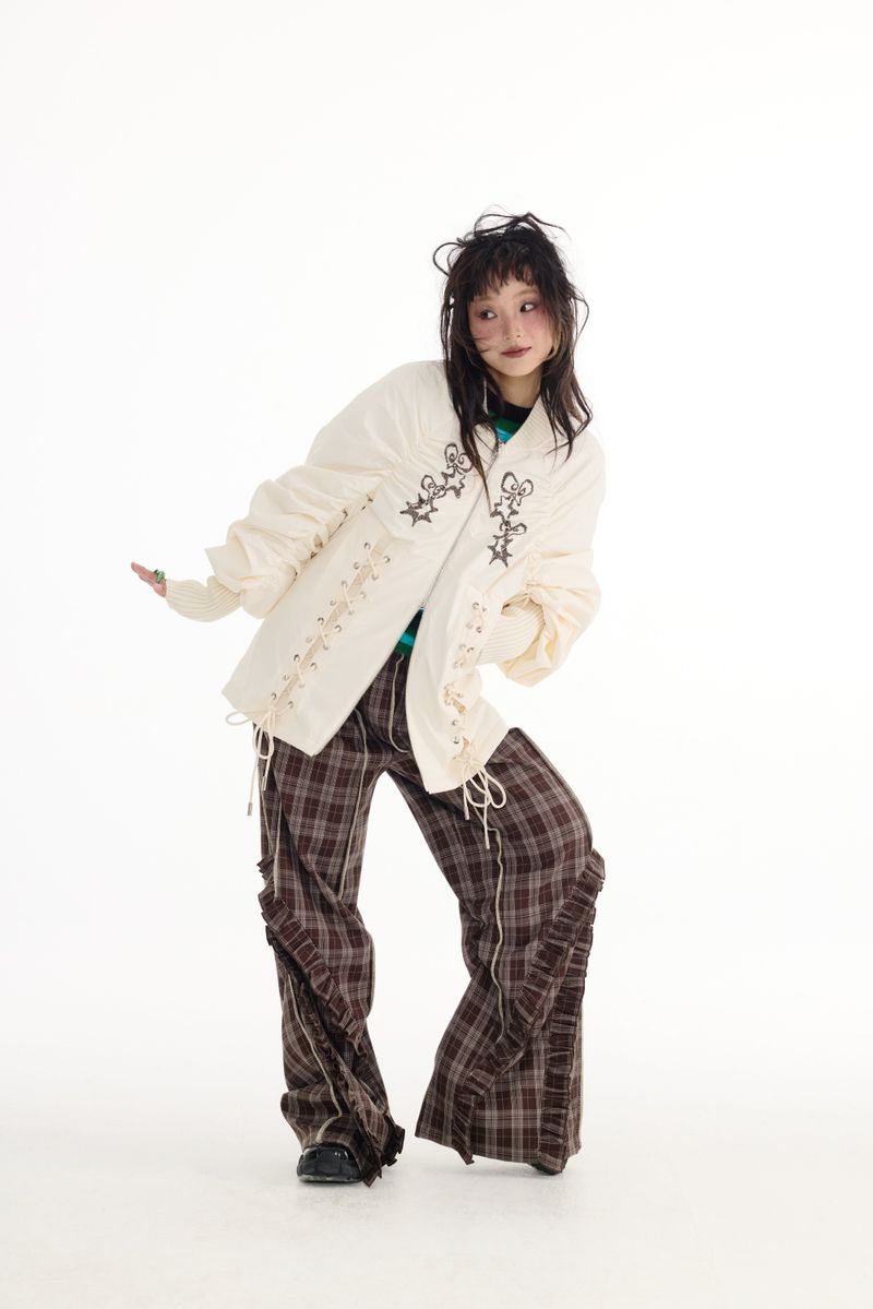 Beige embroidered jacket