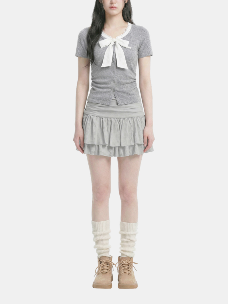 Elara Ribbon Knit Tee