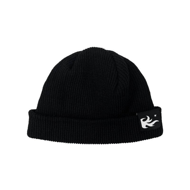 Flame 2Way Beanie Black
