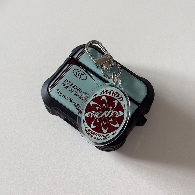MOBN Acrylic Keyring (PaleAqua/Burgundy)