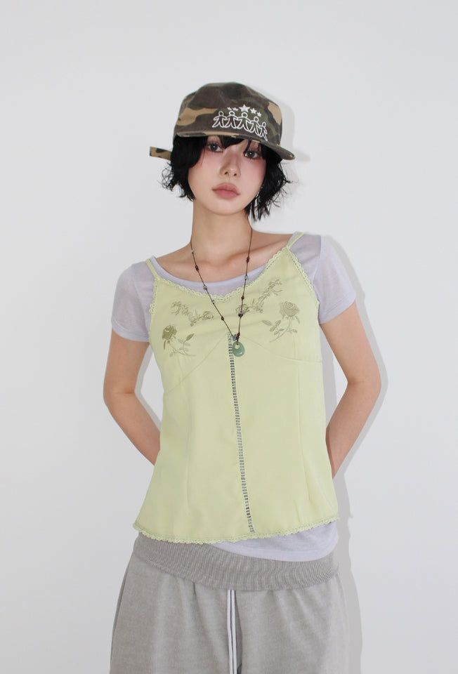 ROSE STITCH SLEEVELESS