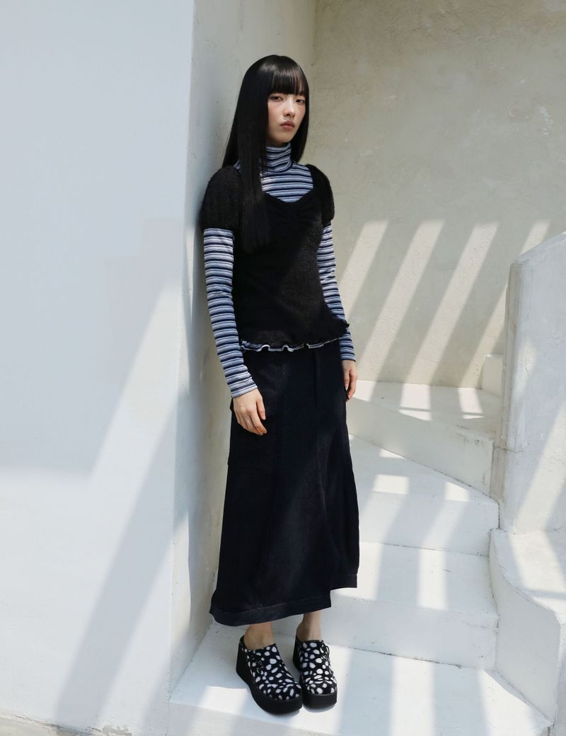 SOFT POCKET SKIRT(NAVY)