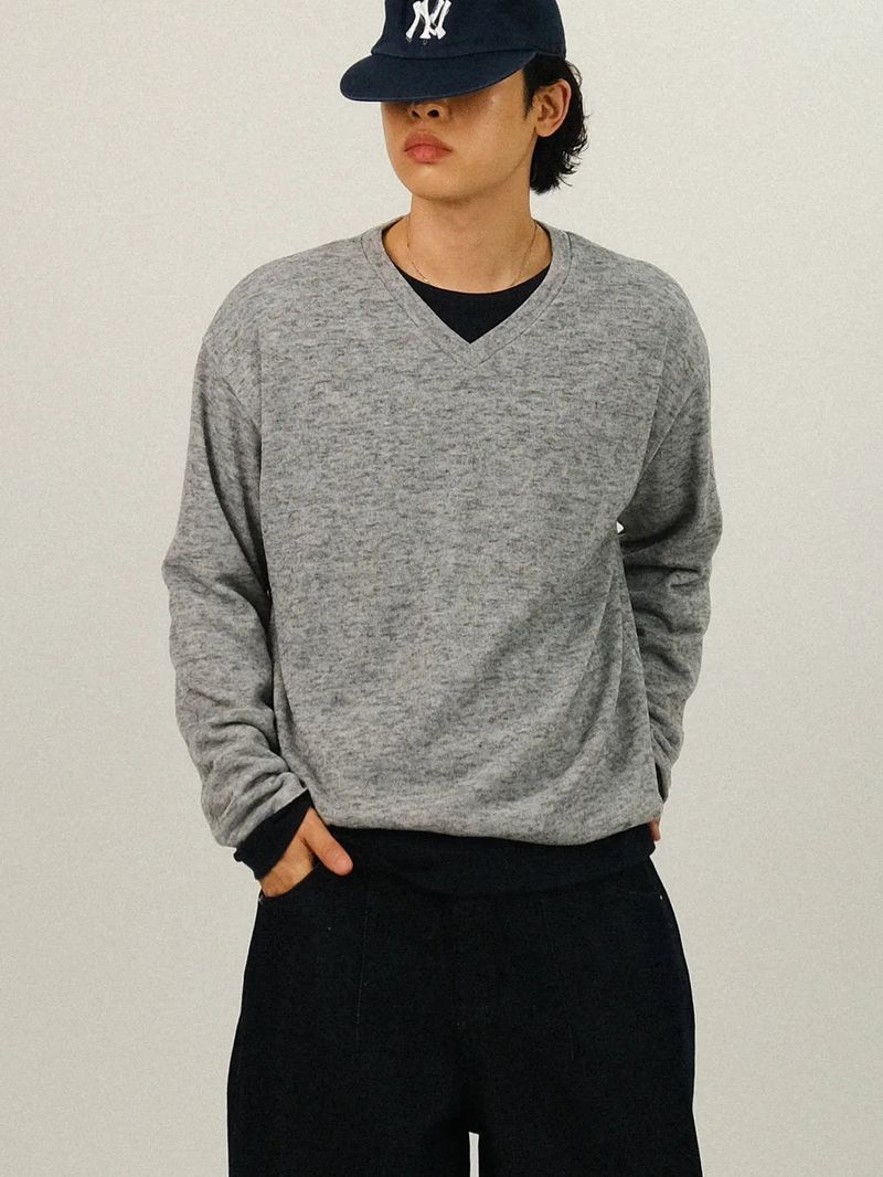 OE Layered Round Neck Long Sleeve T