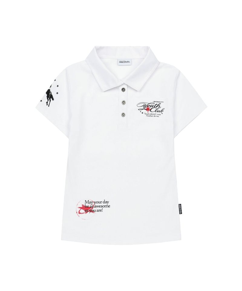 ODDSTUDIO（オッドスタジオ）の「Kitsch Graphic Collared Shirt - WHITE（Tops）」
