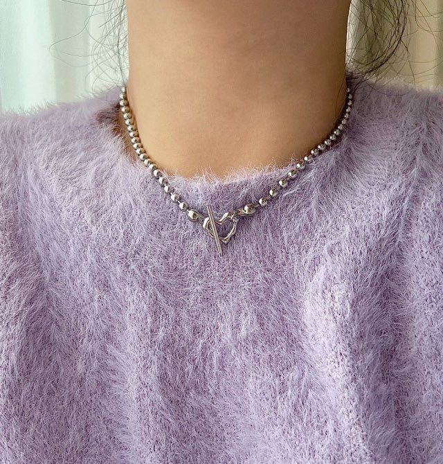 Acer rojo(アセルロジョ)の「cho Ball Chain Heart Bold Daily Look Choker Short Necklace(Accessories)」