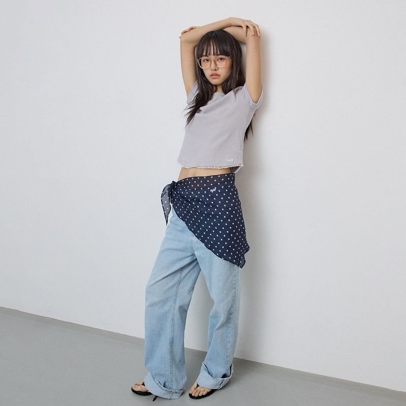 adit（アディット）の「ベイビーレースT_グレー（トップス）」