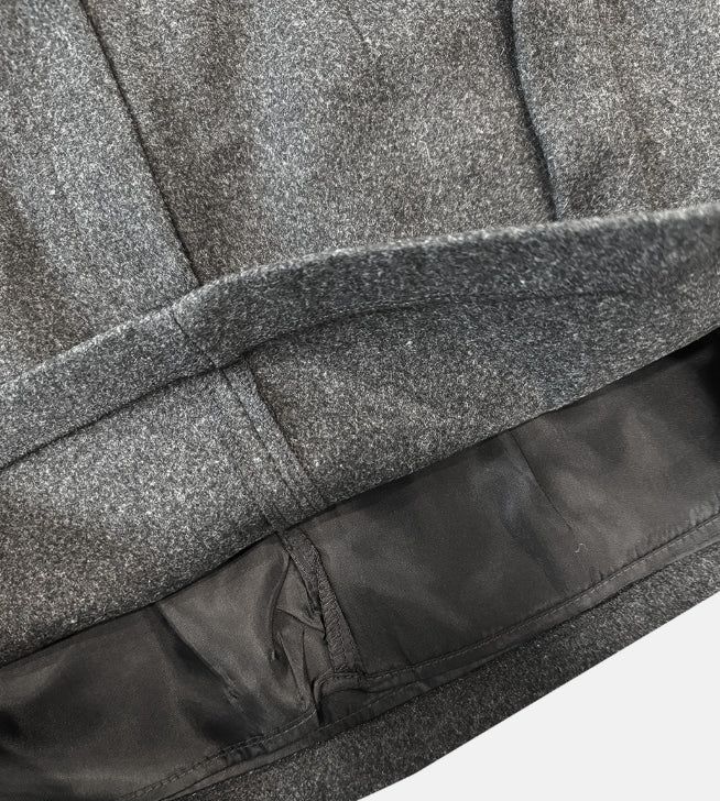 Mori Belt Wool Midi Skirt