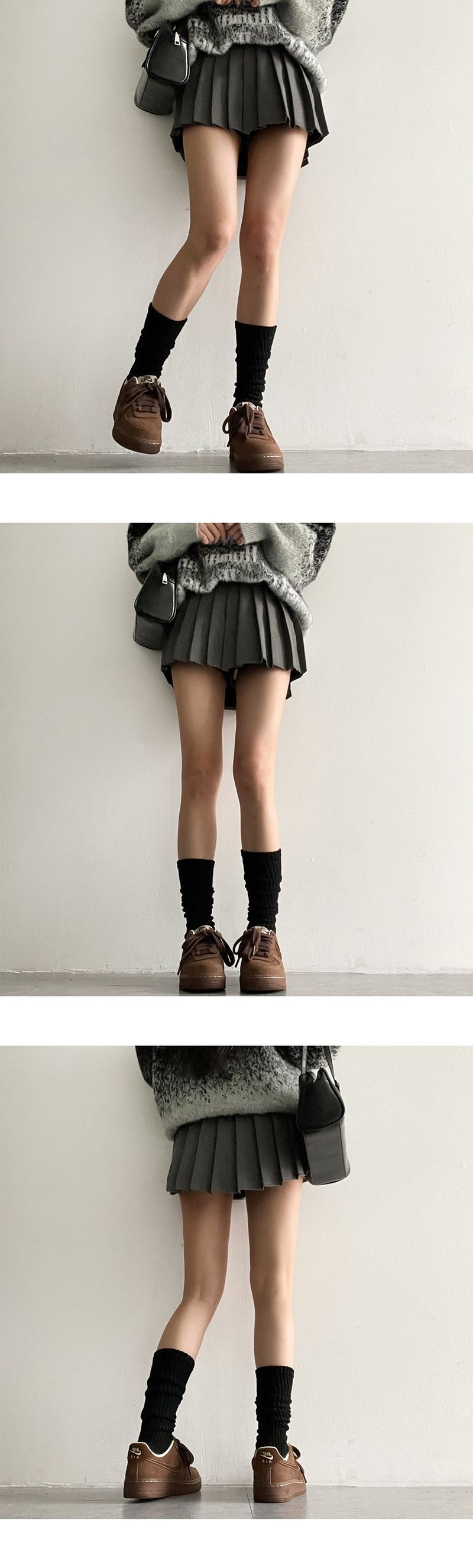 Pleated tennis miniskirt
