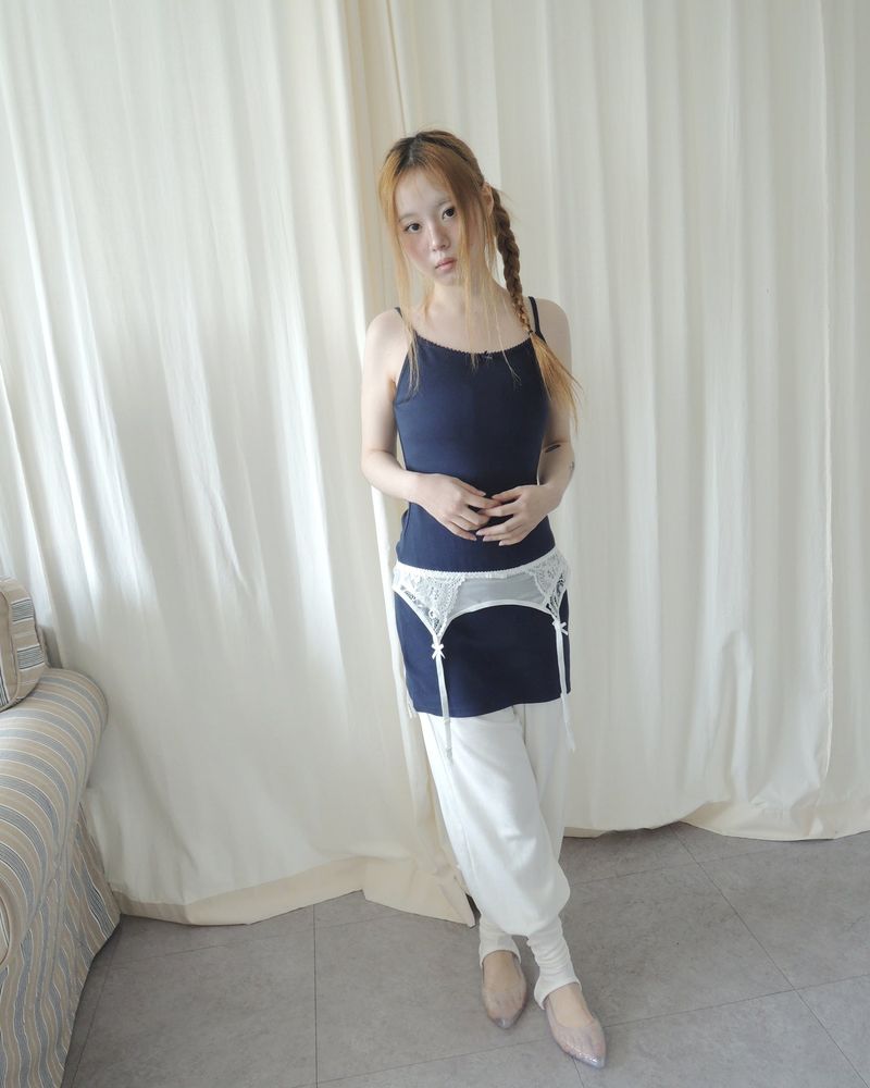 NUKA RIBBON LONG CAMI DRESS