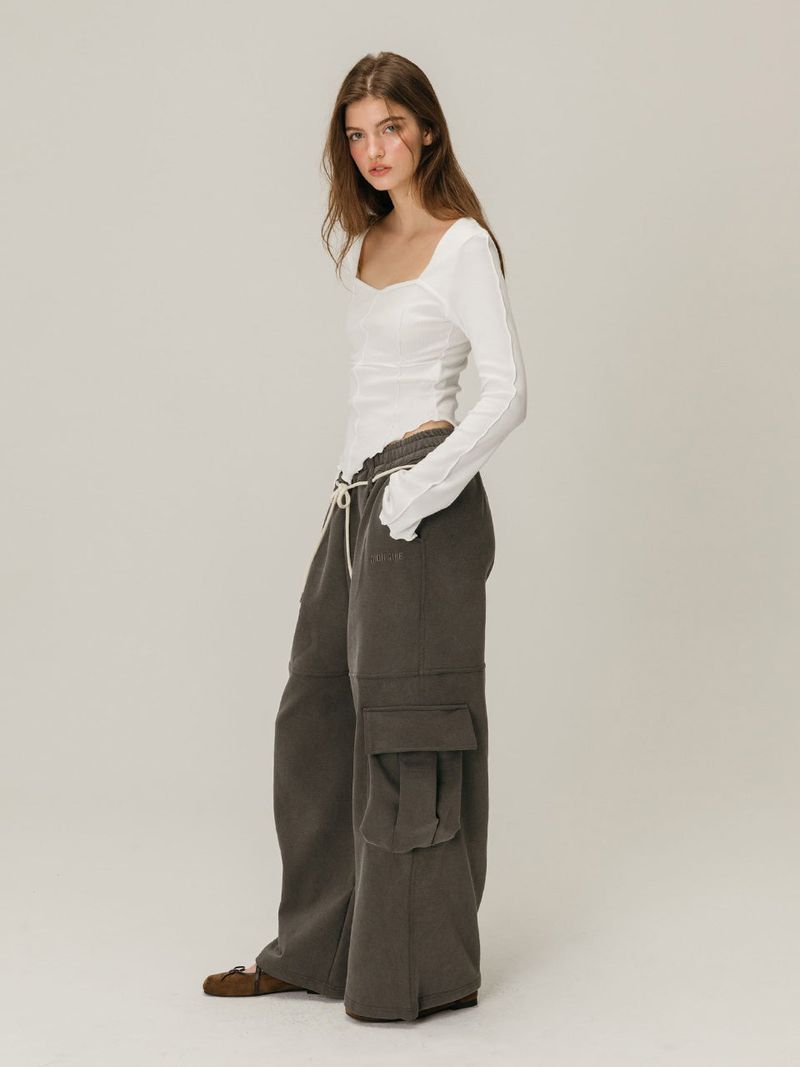 PIGMENT CARGO SWEATPANTS / CHARCOAL