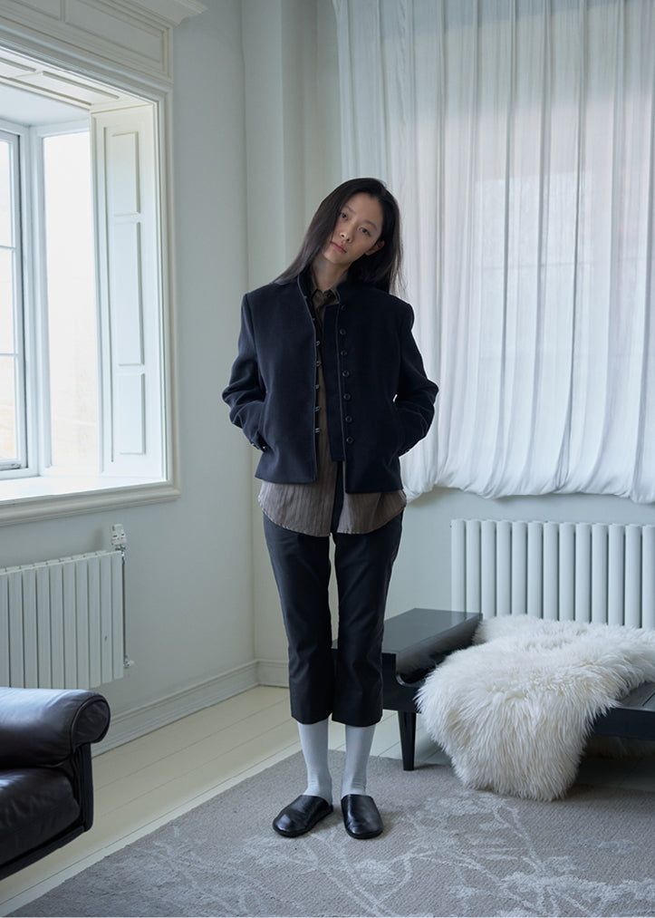 Vintage Crop Jacket (Black)