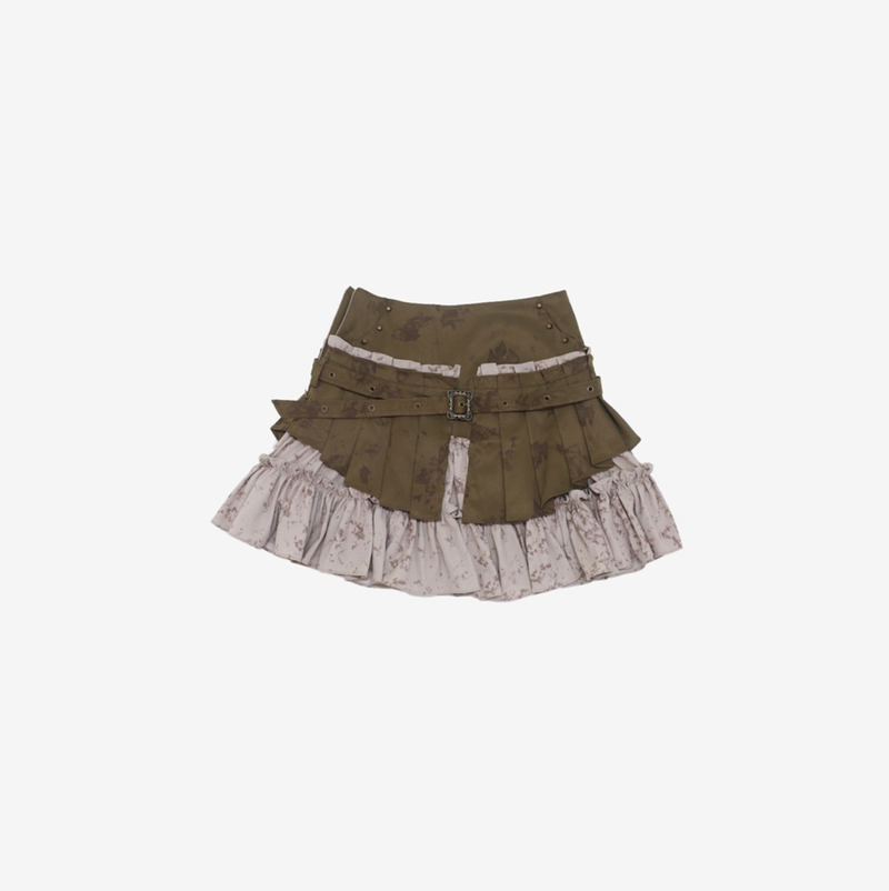 Riemann frill belt skirt