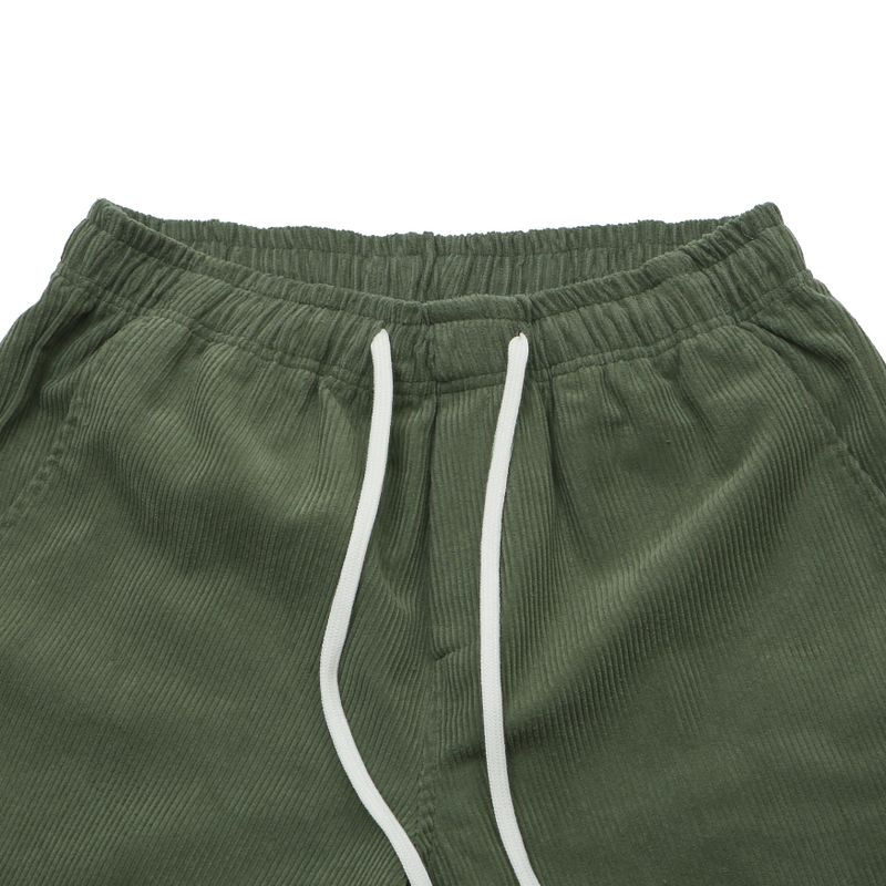 CORDUROY LOGO HALF PANTS LIGHT KHAKI