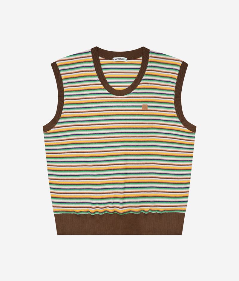 ALARM MULTI STRIPE TERRY VEST_MAN