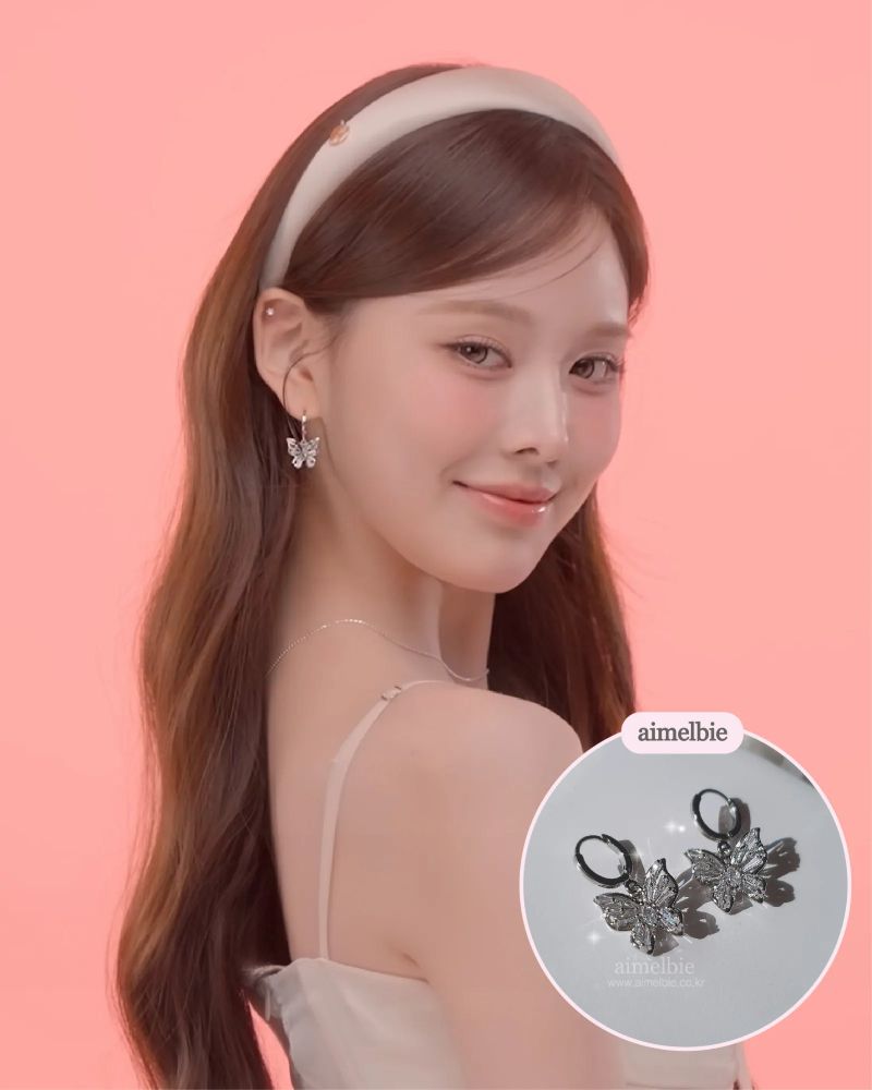 [Aespa Karina Piercing] Butterfly Fairy Huggies Piercing