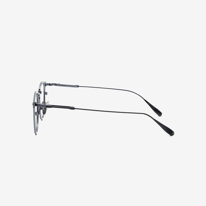 Knouun Square titanium glasses CODE. 104. A Black N Gray