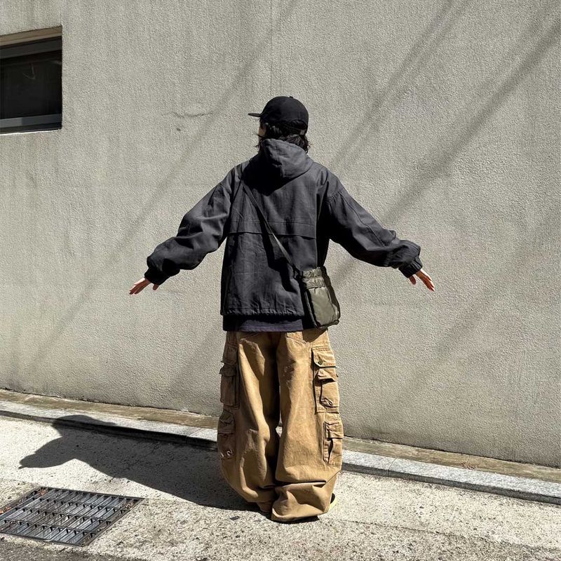 Oversized Vintage Hooded Field Jacket