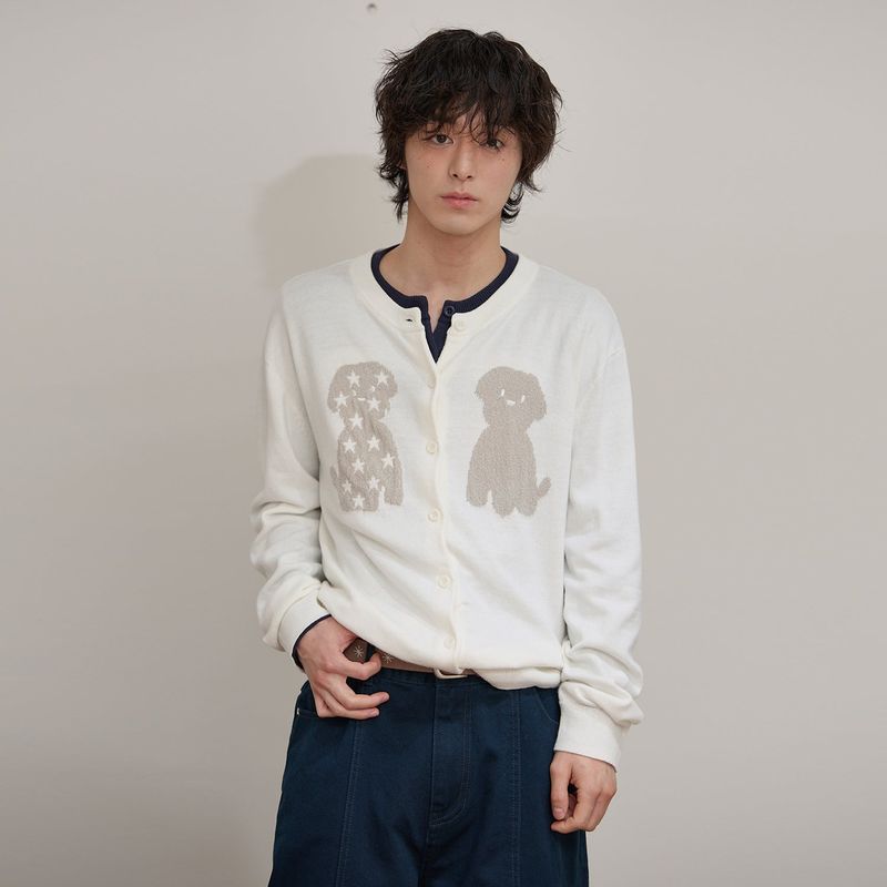 Puppy Boucle Cardigan
