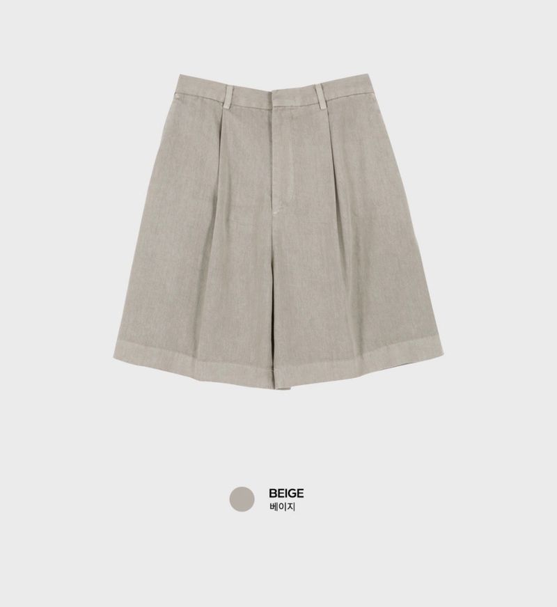 Look Stubbo Pigment Pintuck Back Banding Cotton Shorts