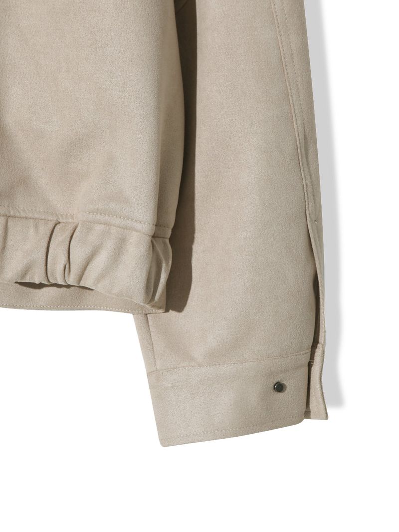 Chen Semi-cropped button suede jacket (3 colors)