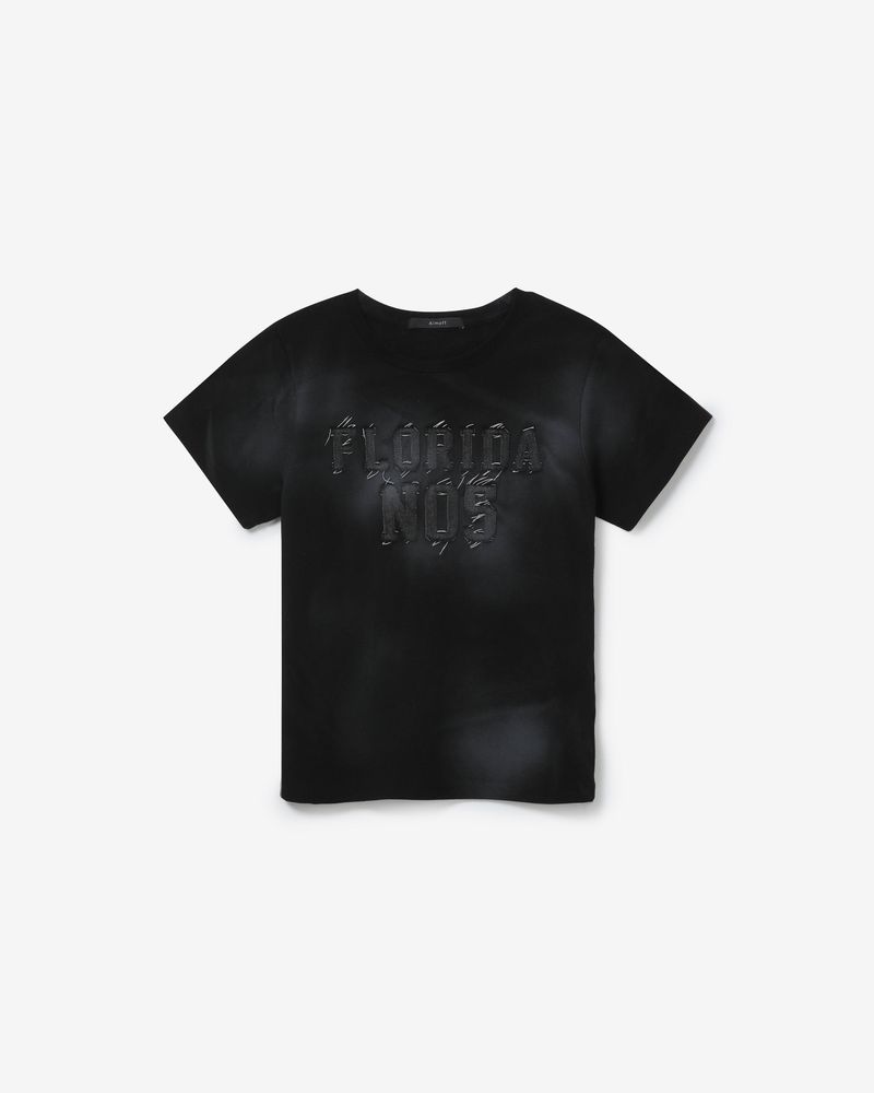 AIMOFF（アイムオフ）の「denim patch washing T-shirts [ black ]（Tops）」
