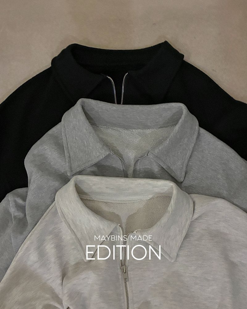 [MADE]Puel Semi zip-up sweatshirt