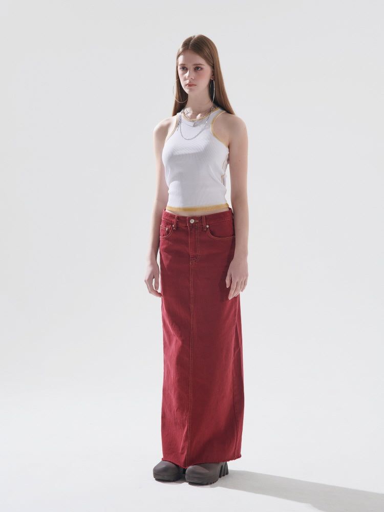 GATELESS（ゲートレス）の「CATS LONG DENIM（Skirts）」