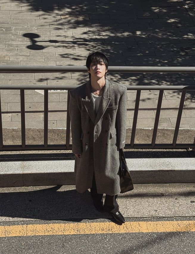HANDMADE/wool 70% KESTI maxi double coat