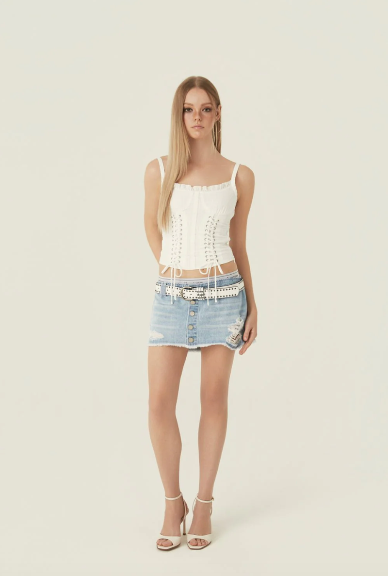 【即日発送】Pink crush denim skirt