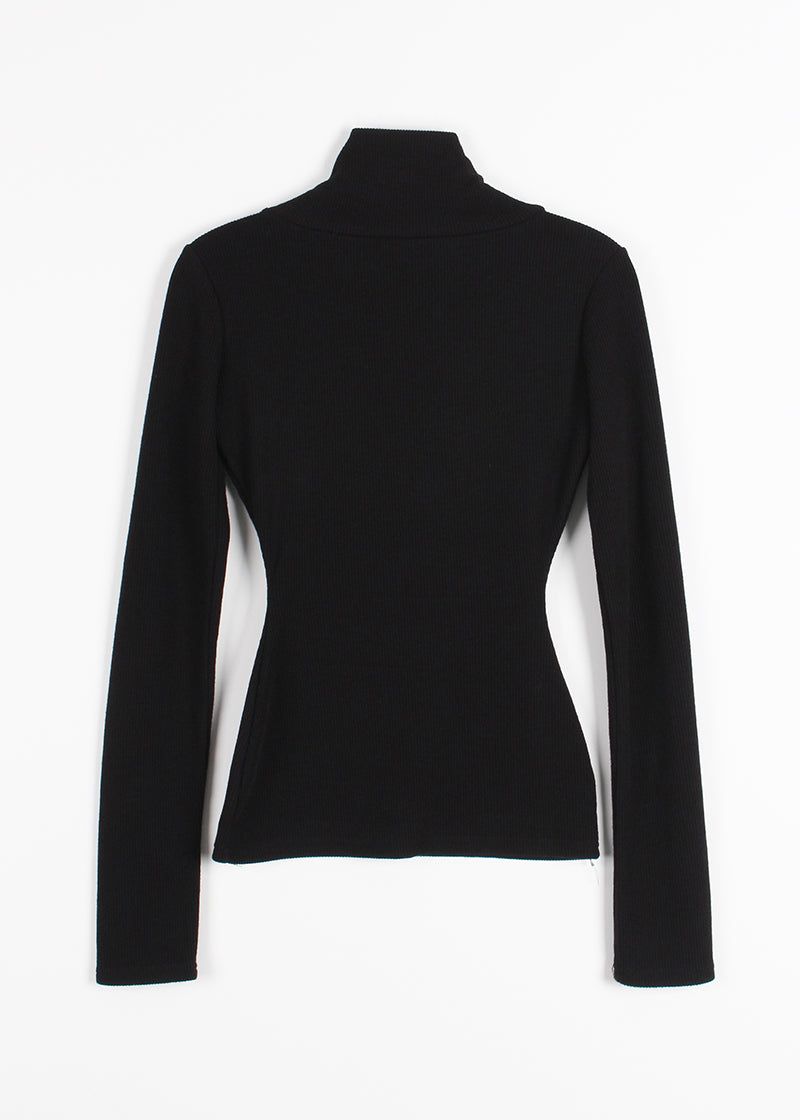 HIGH NECK ZIPPER TEE