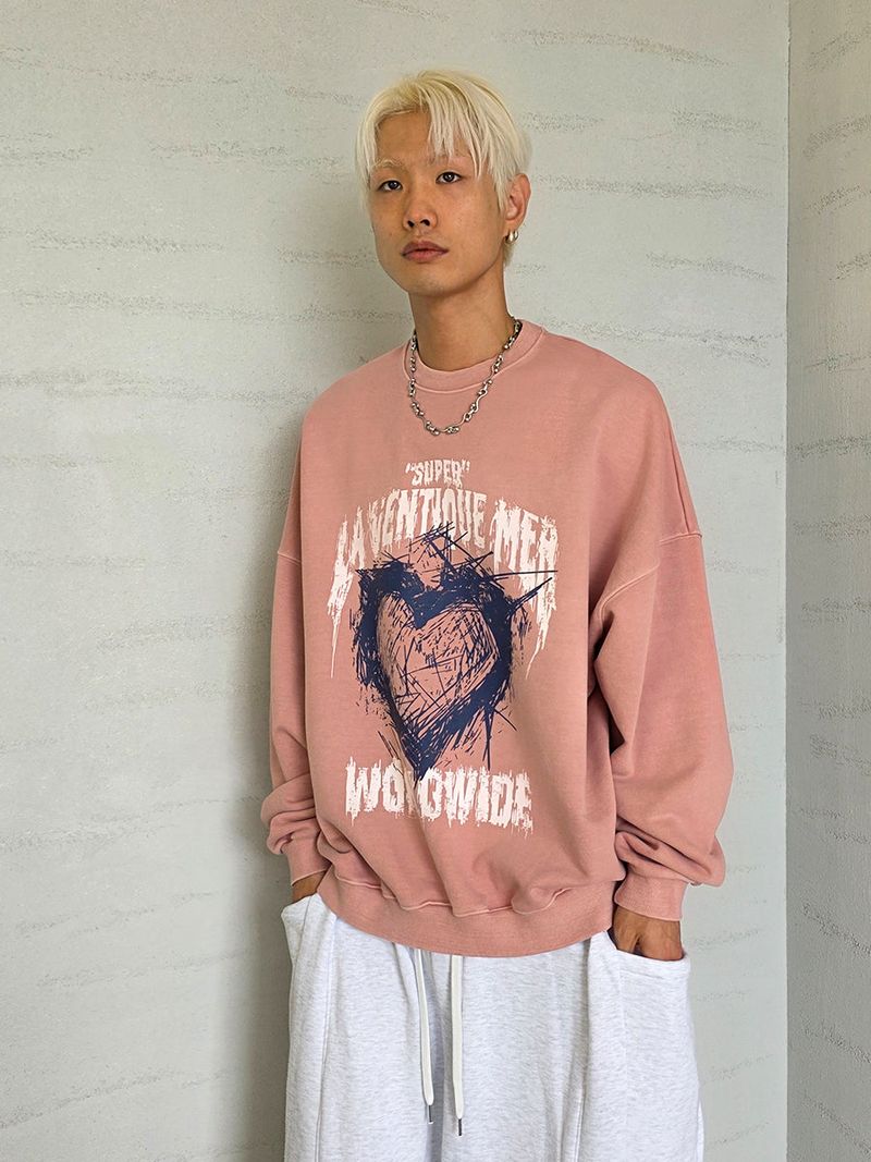 VENTIQUE Broken heart sweatshirt 3color