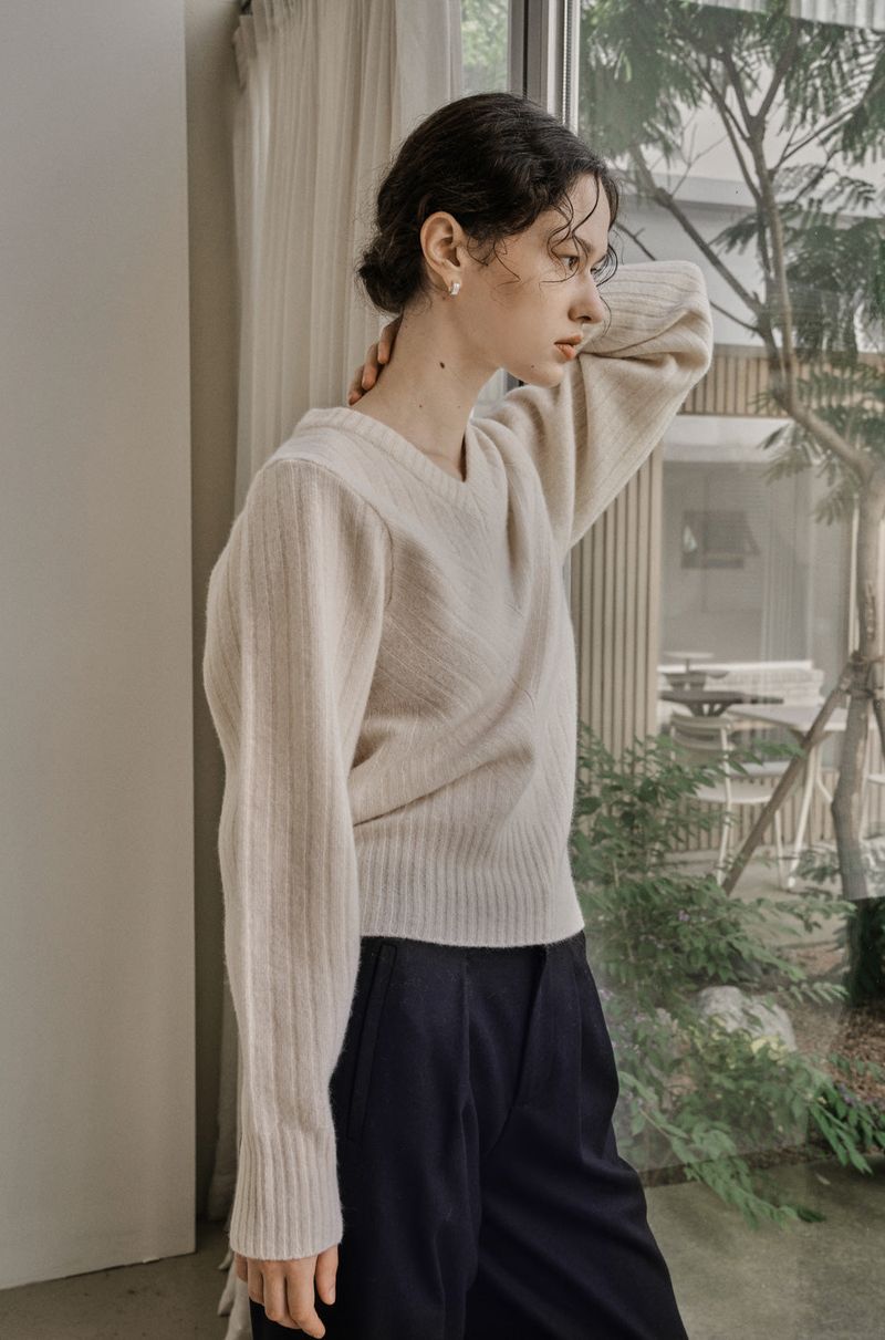 TUCK TWILL PANTS_NAVY