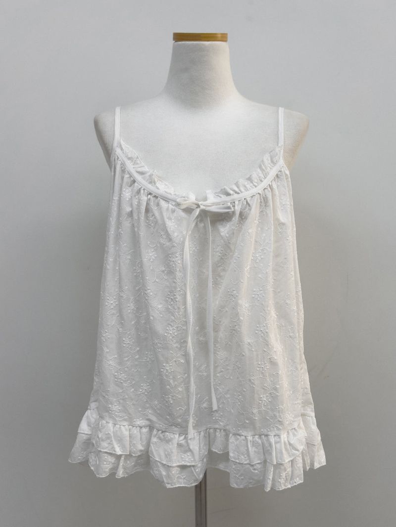 Jacquard Cotton Flare Bustier