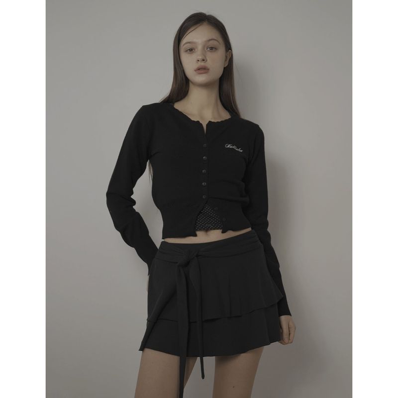 PLIE SKIRT-BLACK