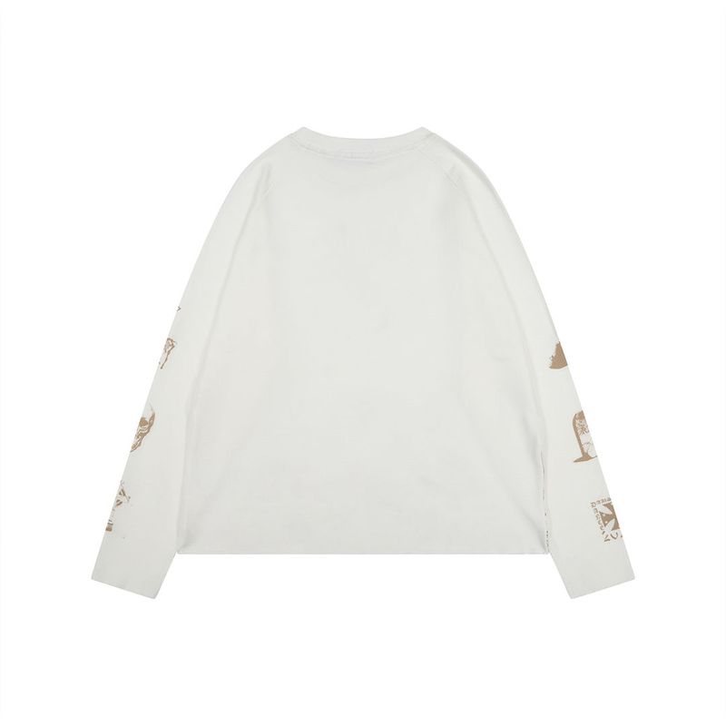 (DUC) BB Graphic Waffle Oversized Long-Sleeve Ivory