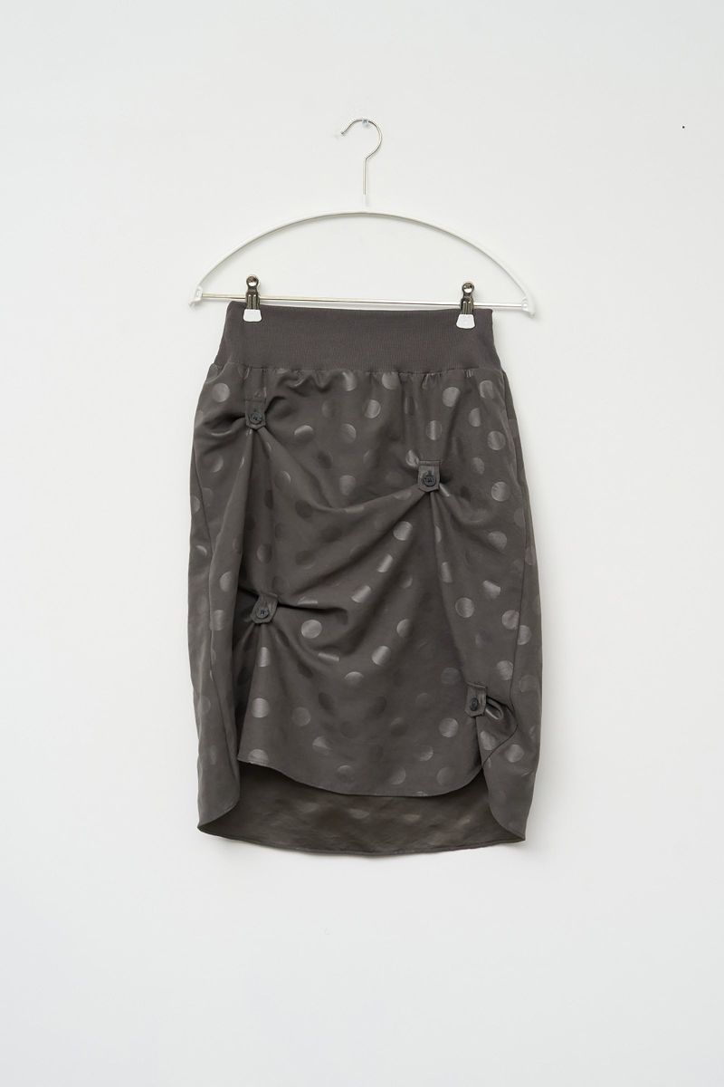 (W) Oshi Button Dot Skirt