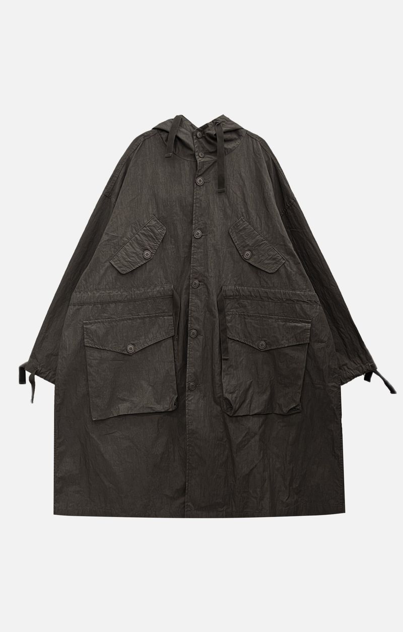 Fine Over Long Hooded Jacket 3C